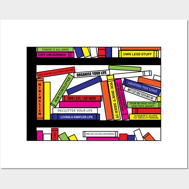 Pop Art Bookshelf Wall Art by sallycummingsdesigns